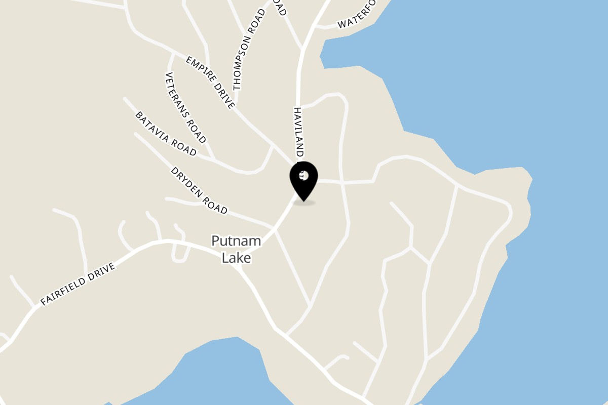 Map showing the location of Haviland Deli Cafe on 105 Haviland Dr in Patterson